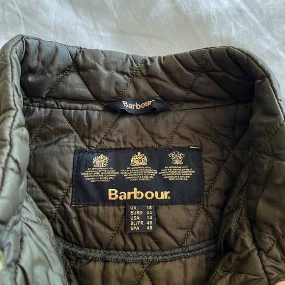Barbour Flyweight Quilted 4-Pocket Snap-Front Jacket Brown - Picture 6 of 7